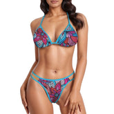 Viaje Triangle Strappy Cutout Two Piece Bikini Set